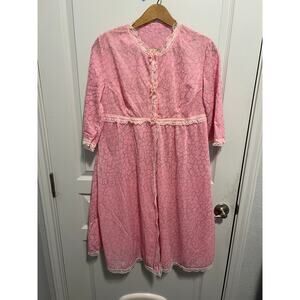 Vintage pink and silver dressing gown